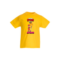 Детска тениска, Tralala, Brawl Stars Amber, Жълт, 9-11 г.