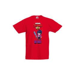 Детска тениска, Tralala, Brawl Stars Bibi, Червен, 9-11 г.