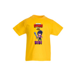 Детска тениска, Tralala, Brawl Stars Bibi, Жълт, 9-11 г.