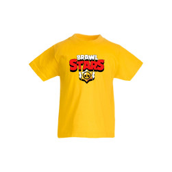 Детска тениска, Tralala, Brawl Stars Brawl Stars Logo, Жълт, 9-11 г.