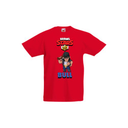Детска тениска, Tralala, Brawl Stars Bull, Червен, 9-11 г.