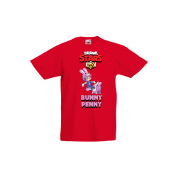 Детска тениска, Tralala, Brawl Stars Bunny Penny, Червен, 9-11 г.