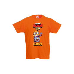 Детска тениска, Tralala, Brawl Stars Carl, Оранжев, 9-11 г.