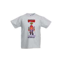 Детска тениска, Tralala, Brawl Stars Colt 1, Светлосив меланж, 9-11 г.