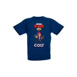 Детска тениска Tralala Brawl Stars Colt 4, Тъмносин, 7-8 г.