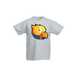 Детска тениска Tralala Brawl Stars Golden Crow Head, Светлосив меланж, 9-11...