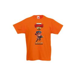 Детска тениска Tralala Brawl Stars Jessie 2, Оранжев, 3-4 г.