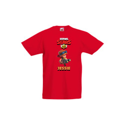 Детска тениска Tralala Brawl Stars Jessie 4, Червен, 7-8 г.