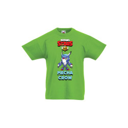 Детска тениска, Tralala, Brawl Stars Mecha Crow, Зелена мента, 12-13 г.
