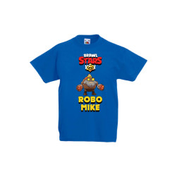 Детска тениска, Tralala, Brawl Stars Robo Mike, Син, 7-8 г.