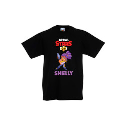 Детска тениска Tralala Brawl Stars Shelly 1, Черен, 3-4 г.