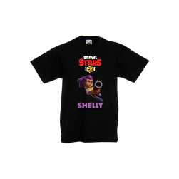 Детска тениска Tralala Brawl Stars Shelly 3, Черен, 12-13 г.