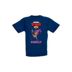 Детска тениска, Tralala, Brawl Stars Shelly 4, Тъмносин, 7-8 г.