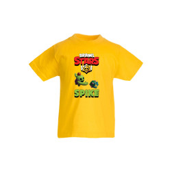 Детска тениска Tralala Brawl Stars Spike 2, Жълт, 12-13 г.