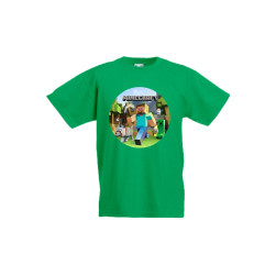 Детска тениска Tralala Minecraft 4, Зелен, 12-13 г.