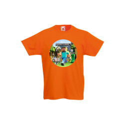 Детска тениска Tralala Minecraft 4, Оранжев, 3-4 г.