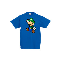 Детска тениска Tralala Super Mario Luigi Mario Paper, Син, 7-8 г.