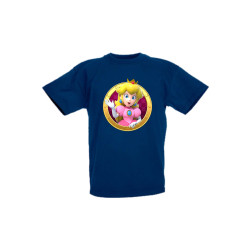 Детска тениска Tralala Super Mario Princess Peach 2, Тъмносин, 7-8 г.