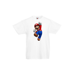 Детска тениска Tralala Super Mario 1, Бял, 5-6 г.