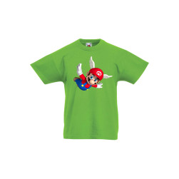 Детска тениска Tralala Super Mario 5, Зелена мента, 7-8 г.