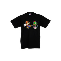 Детска тениска Tralala Super Mario 9, Черен, 7-8 г.