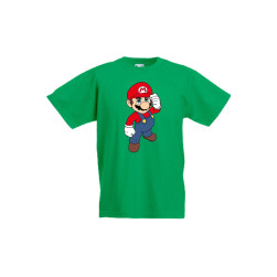 Детска тениска Tralala Super Mario 12, Зелен, 7-8 г.