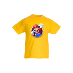 Детска тениска Tralala Super Mario 13, Жълт, 5-6 г.