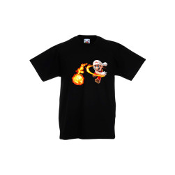 Детска тениска Tralala Super Mario Fireball, Черен, 3-4 г.