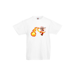 Детска тениска Tralala Super Mario Fireball, Бял, 3-4 г.