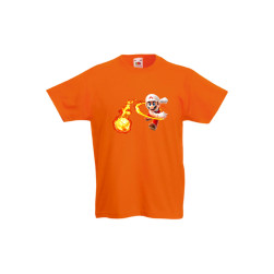 Детска тениска Tralala Super Mario Fireball, Оранжев, 7-8 г.
