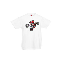 Детска тениска Tralala Super Mario Football, Бял, 7-8 г.