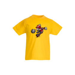 Детска тениска Tralala Super Mario Football, Жълт, 7-8 г.