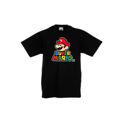 Детска тениска Tralala Super Mario TM, Черен, 12-13 г.