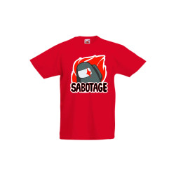 Детска тениска Tralala Among Us Sabotage, Червен, 7-8 г.