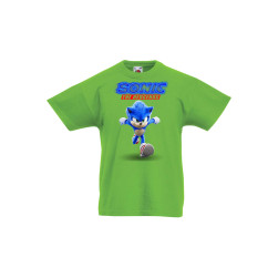 Детска тениска Tralala Sonic the Hedgehog 2, Зелена мента, 3-4 г.