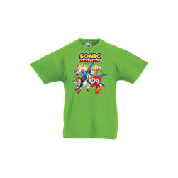 Детска тениска Tralala Sonic the Hedgehog Sonic and Friends, Зелена мента, ...