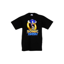 Детска тениска Tralala Sonic the Hedgehog Sonic Dash, Черен, 3-4 г.
