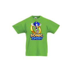 Детска тениска Tralala Sonic the Hedgehog Sonic Dash, Зелена мента, 12-13 г...