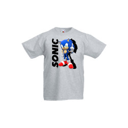 Детска тениска Tralala Sonic the Hedgehog 3, Светлосив меланж, 3-4 г.