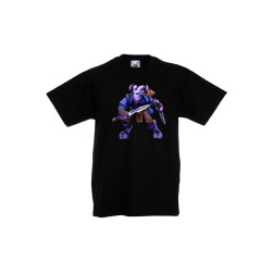 Детска Тениска DOTA 2 MOBA PC Game Tralala Riki, Черен, XS - 3-4 г. (104-11...