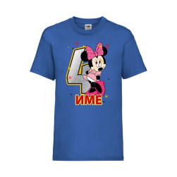 Детска Тениска за момиче Персонализирано име за Рожден Ден Мини Маус Minnie...
