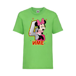 Детска Тениска за момиче Персонализирано име за Рожден Ден Мини Маус Minnie...