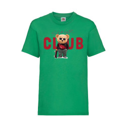Детска Тениска Cute Cuddly Teddy Bear Tralala Cute Bear Skater Club, Зелен,...