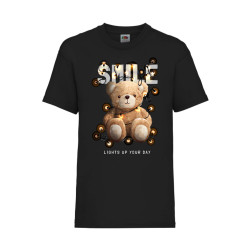 Детска Тениска Cute Cuddly Teddy Bear Tralala Cute Bear Smile, Черен, 3-4 г...