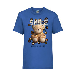 Детска Тениска Cute Cuddly Teddy Bear Tralala Cute Bear Smile, Син, 12-13 г...