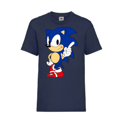 Детска Тениска SEGA Sonic Tales Knuckles Tralala Sonic 006, Тъмносин, 12-13...