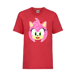 Детска Тениска SEGA Sonic Tales Knuckles Tralala Sonic Amy, Червен, 7-8 г. ...