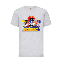 Детска Тениска SEGA Sonic Tales Knuckles Tralala Sonic and friends 002, Сив...