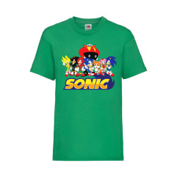 Детска Тениска SEGA Sonic Tales Knuckles Tralala Sonic and friends 002, Зел...