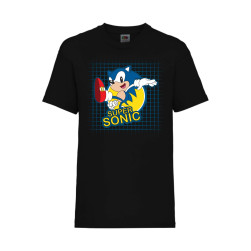 Детска Тениска SEGA Sonic Tales Knuckles Tralala Sonic Super Sonic 005, Чер...